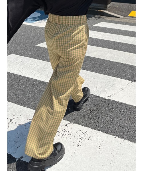WC（ダブル シー）の「カラーギンガムチェックパンツ（スラックス・レディース・ブルー/ピンク/イエロー・FREE）」の17枚目の写真