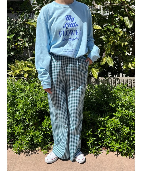 WC（ダブル シー）の「カラーギンガムチェックパンツ