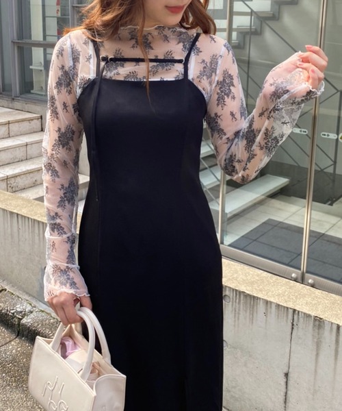 one after another NICE CLAUP（ワンアフターアナザーナイスクラップ）の「レースflowerインナー（Tシャツ/カットソー・レディース・ブラック/ベージュ/アイボリー/ホワイト系その他・FREE）」の19枚目の写真