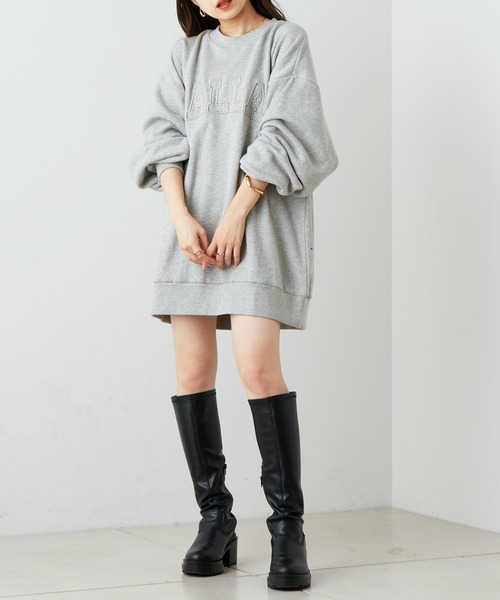 Chico(チコ)の「ロゴ胸刺繍ルーズスウェット(スウェット・レディース・チャコールグレー/ブラック/アイボリー/ピンク・FREE)」の16枚目の写真