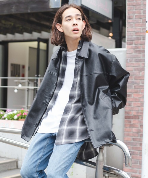 セール】WEGO/フェイクレザーカーコート（カバーオール）｜WEGO