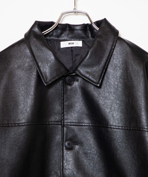 WEGO（ウィゴー）の「WEGO/フェイクレザーカーコート（カバーオール・メンズ・ブラック・FREE）」の15枚目の写真