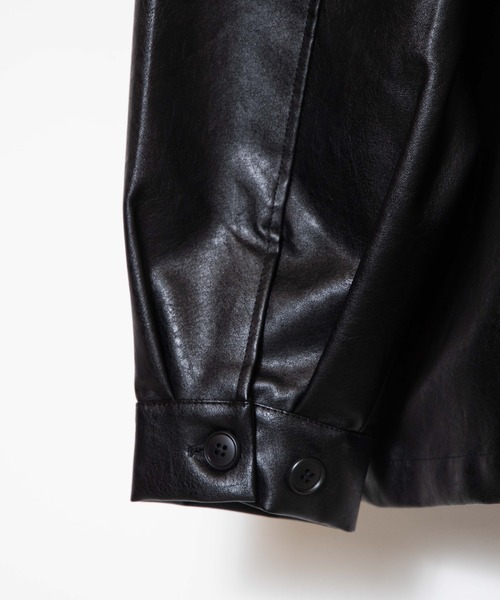 WEGO（ウィゴー）の「WEGO/フェイクレザーカーコート（カバーオール・メンズ・ブラック・FREE）」の17枚目の写真