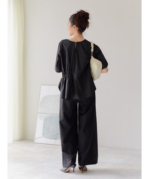 Ayla(アイラ)の「asymmetry gather blouse(Tシャツ/カットソー・レディース・ブラック/ホワイト・FREE)」の8枚目の写真