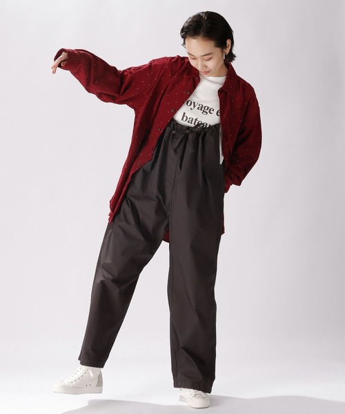 niko and...(ニコアンド)の「コットンリヨセルコールプリントシャツ(シャツ/ブラウス・レディース・クリーム/ボルドー/ライトブルー・FREE)」の9枚目の写真