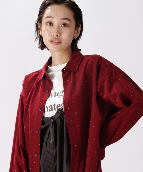 niko and...(ニコアンド)の「コットンリヨセルコールプリントシャツ(シャツ/ブラウス・レディース・クリーム/ボルドー/ライトブルー・FREE)」の10枚目の写真