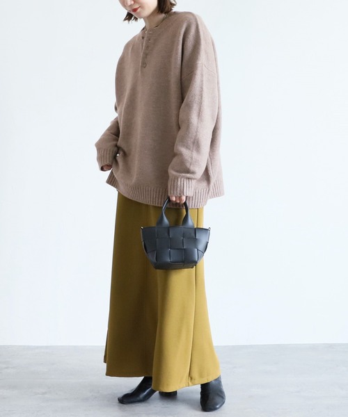 reca（レカ）の「ヘンリーネックニットプルオーバー（ニット/セーター・レディース・グレー系/ミント/アイボリー/ブルー系・FREE）」の6枚目の写真