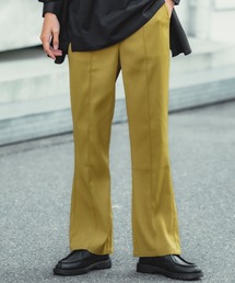 improves | 【improves】スーツ地 フレアカット ピンタック カラーパンツ(スラックス)