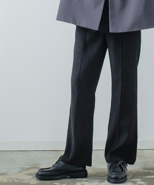 improves（インプローブス）の「【improves】スーツ地 フレアカット ピンタック カラーパンツ（スラックス・メンズ・グリーン/レンガ/レッド/マスタード/グレー/ブラック・SMALL/MEDIUM/LARGE）」の7枚目の写真