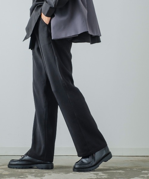 improves（インプローブス）の「【improves】スーツ地 フレアカット ピンタック カラーパンツ（スラックス・メンズ・グリーン/レンガ/レッド/マスタード/グレー/ブラック・SMALL/MEDIUM/LARGE）」の8枚目の写真