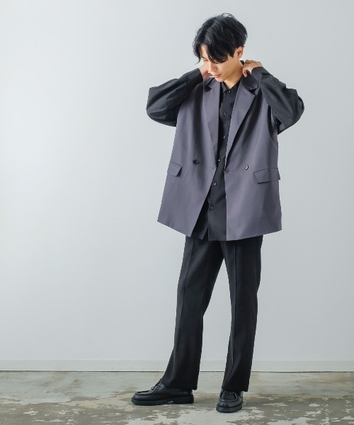 improves（インプローブス）の「【improves】スーツ地 フレアカット ピンタック カラーパンツ（スラックス・メンズ・グリーン/レンガ/レッド/マスタード/グレー/ブラック・SMALL/MEDIUM/LARGE）」の10枚目の写真