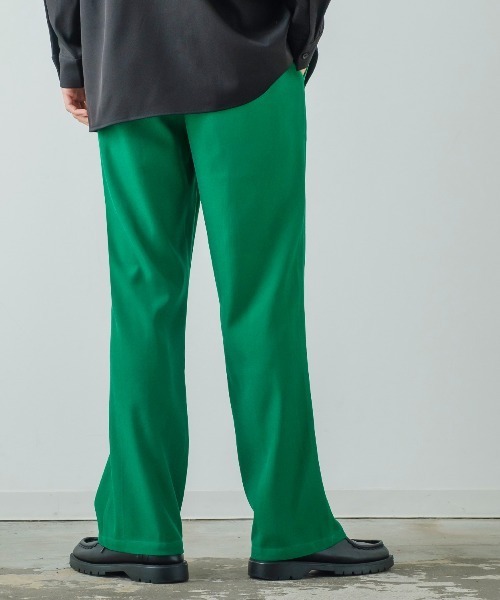 improves（インプローブス）の「【improves】スーツ地 フレアカット ピンタック カラーパンツ（スラックス・メンズ・グリーン/レンガ/レッド/マスタード/グレー/ブラック・SMALL/MEDIUM/LARGE）」の18枚目の写真