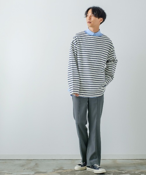 improves（インプローブス）の「【improves】スーツ地 フレアカット ピンタック カラーパンツ（スラックス・メンズ・グリーン/レンガ/レッド/マスタード/グレー/ブラック・SMALL/MEDIUM/LARGE）」の15枚目の写真