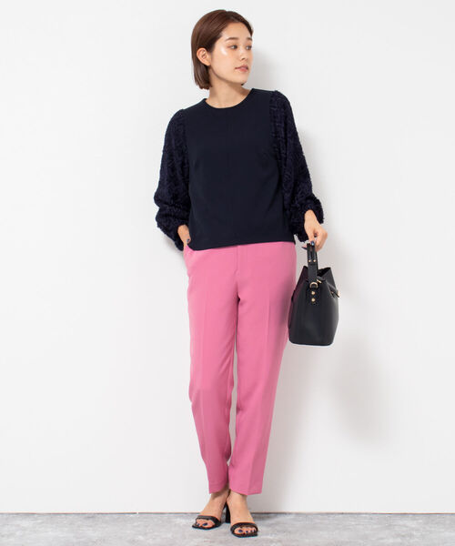 NOLLEY’S(ノーリーズ)の「カットジャガードスリーブプルオーバーカットソー(Tシャツ/カットソー・レディース・ネイビー/ブラック/オフホワイト・38)」の8枚目の写真