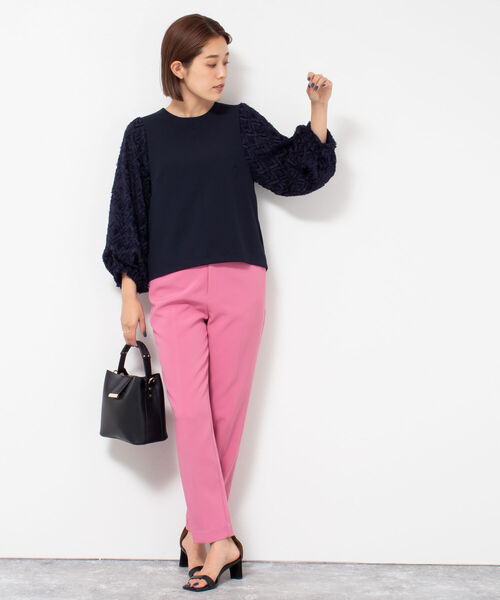 NOLLEY’S(ノーリーズ)の「カットジャガードスリーブプルオーバーカットソー(Tシャツ/カットソー・レディース・ネイビー/ブラック/オフホワイト・38)」の19枚目の写真