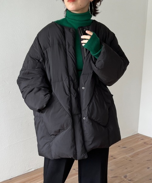 wee9s（ウィークス）の「finger hole rib turtle knit / フィンガーホールリブタートルニット（ニット/セーター・レディース・ホワイト×ブラック/ブラック/グレー/ブルー/パープル/オレンジ/グリーン/ホワイト/ピンク・FREE）」の5枚目の写真