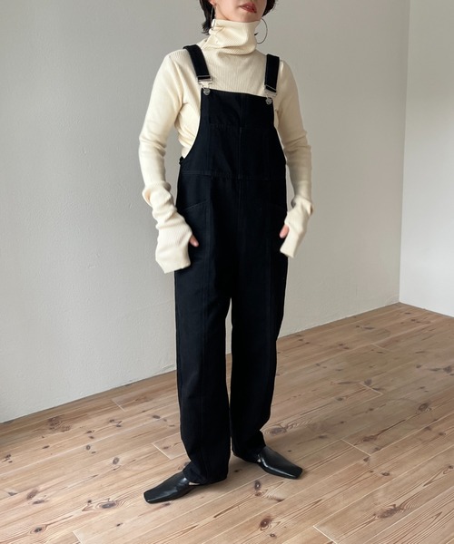 wee9s（ウィークス）の「finger hole rib turtle knit / フィンガーホールリブタートルニット（ニット/セーター・レディース・ホワイト×ブラック/ブラック/グレー/ブルー/パープル/オレンジ/グリーン/ホワイト/ピンク・FREE）」の10枚目の写真