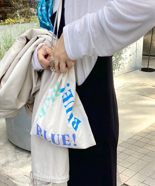 SHENERY（シーナリー）の「BLUE!BLUE!BLUE!BAG（トートバッグ・レディース・オフホワイト・FREE）」の9枚目の写真