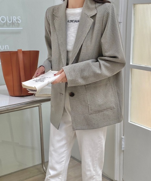 DIAVEL（ディアベル）の「2つボタンシングルジャケット（テーラードジャケット・レディース・テラコッタ/ベージュ/グレー/ブラウン・F）」の3枚目の写真