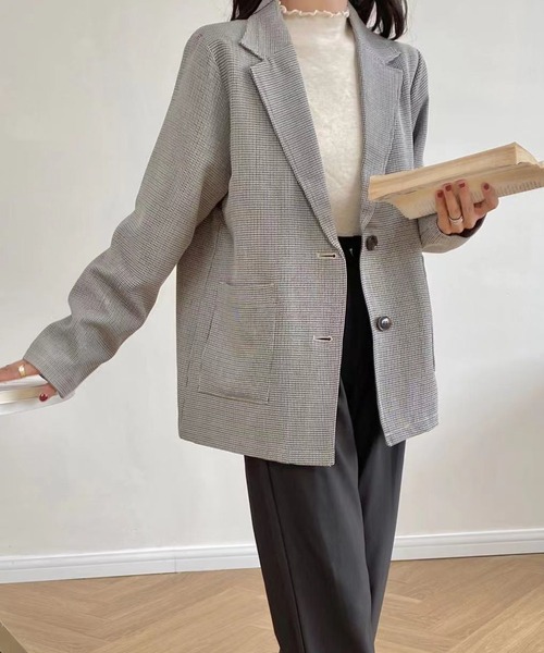 DIAVEL（ディアベル）の「2つボタンシングルジャケット（テーラードジャケット・レディース・テラコッタ/ベージュ/グレー/ブラウン・F）」の2枚目の写真