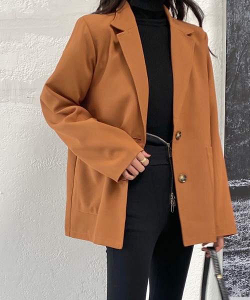 DIAVEL（ディアベル）の「2つボタンシングルジャケット（テーラードジャケット・レディース・テラコッタ/ベージュ/グレー/ブラウン・F）」の5枚目の写真