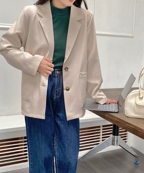 DIAVEL（ディアベル）の「2つボタンシングルジャケット（テーラードジャケット・レディース・テラコッタ/ベージュ/グレー/ブラウン・F）」の11枚目の写真