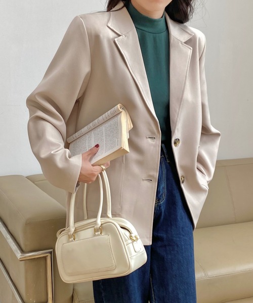 DIAVEL（ディアベル）の「2つボタンシングルジャケット（テーラードジャケット・レディース・テラコッタ/ベージュ/グレー/ブラウン・F）」の12枚目の写真