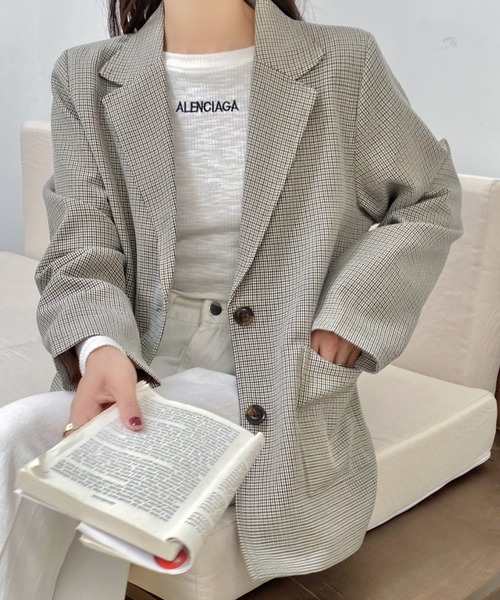 DIAVEL（ディアベル）の「2つボタンシングルジャケット（テーラードジャケット・レディース・テラコッタ/ベージュ/グレー/ブラウン・F）」の18枚目の写真