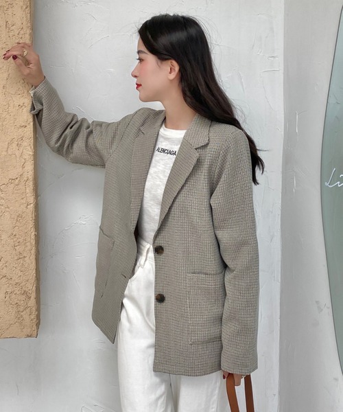 DIAVEL（ディアベル）の「2つボタンシングルジャケット（テーラードジャケット・レディース・テラコッタ/ベージュ/グレー/ブラウン・F）」の20枚目の写真