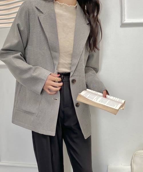 DIAVEL（ディアベル）の「2つボタンシングルジャケット（テーラードジャケット・レディース・テラコッタ/ベージュ/グレー/ブラウン・F）」の21枚目の写真