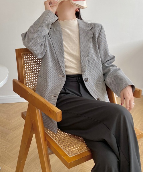 DIAVEL（ディアベル）の「2つボタンシングルジャケット（テーラードジャケット・レディース・テラコッタ/ベージュ/グレー/ブラウン・F）」の22枚目の写真