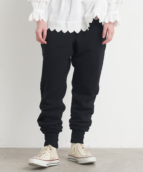 Malle（マル）の「Malle  30/8裏毛　MLワッペンパンツ（その他パンツ・レディース・ブラック/キナリ・FREE）」の2枚目の写真