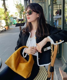 KOBE LETTUCE | ツイードジャケット(ノーカラージャケット)