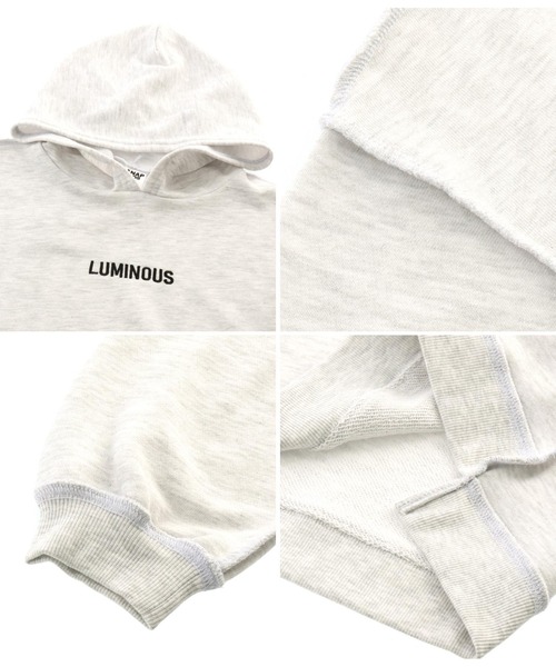 ANAP kids（アナップキッズ）の「裏毛ビッグロゴフーディートップススウェット（パーカー・キッズ・スミクロ/モスグリーン/ライトグレー・120cm/130cm/110cm）」の16枚目の写真