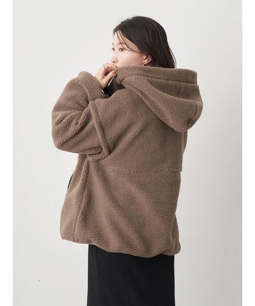 earth music&ecology（アースミュージックアンドエコロジー）の「2WAYボアブルゾン（ブルゾン・レディース・ブラック/ベージュ/モカ・M/L）」の18枚目の写真