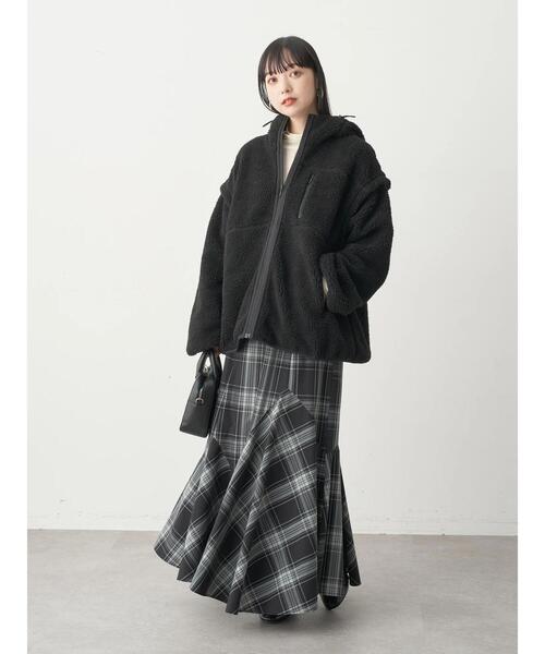 earth music&ecology（アースミュージックアンドエコロジー）の「2WAYボアブルゾン（ブルゾン・レディース・ブラック/ベージュ/モカ・M/L）」の19枚目の写真