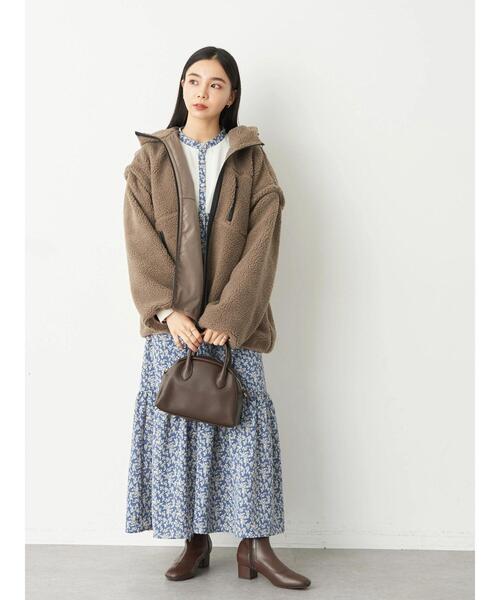 earth music&ecology（アースミュージックアンドエコロジー）の「2WAYボアブルゾン（ブルゾン・レディース・ブラック/ベージュ/モカ・M/L）」の8枚目の写真