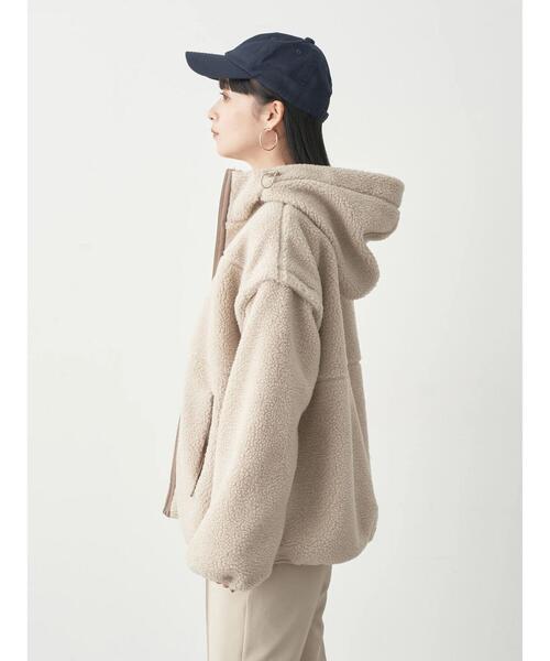 earth music&ecology（アースミュージックアンドエコロジー）の「2WAYボアブルゾン（ブルゾン・レディース・ブラック/ベージュ/モカ・M/L）」の22枚目の写真