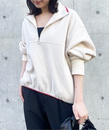 SETUP7 | リングファスナーがスッキリ見え。あったかトレーナー。【SETUP7】ハーフジップフリースブルオーバー(スウェット)