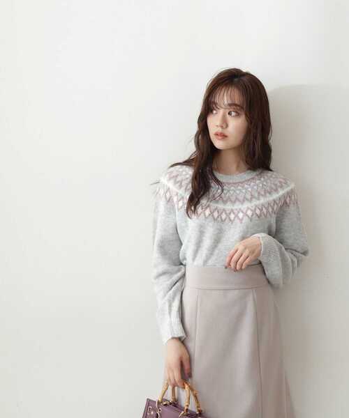 PROPORTION BODY DRESSING（プロポーションボディドレッシング）の「ノルディックニット / 1213170106（ニット/セーター・レディース・グレー系その他/ホワイト・FREE）」の13枚目の写真