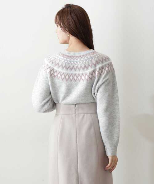 PROPORTION BODY DRESSING（プロポーションボディドレッシング）の「ノルディックニット / 1213170106（ニット/セーター・レディース・グレー系その他/ホワイト・FREE）」の8枚目の写真