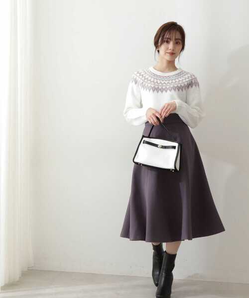 PROPORTION BODY DRESSING（プロポーションボディドレッシング）の「ノルディックニット / 1213170106（ニット/セーター・レディース・グレー系その他/ホワイト・FREE）」の4枚目の写真
