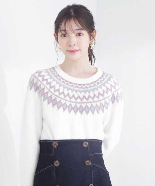 PROPORTION BODY DRESSING（プロポーションボディドレッシング）の「ノルディックニット / 1213170106（ニット/セーター・レディース・グレー系その他/ホワイト・FREE）」の15枚目の写真