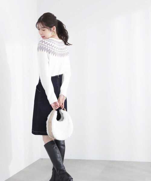 PROPORTION BODY DRESSING（プロポーションボディドレッシング）の「ノルディックニット / 1213170106（ニット/セーター・レディース・グレー系その他/ホワイト・FREE）」の16枚目の写真