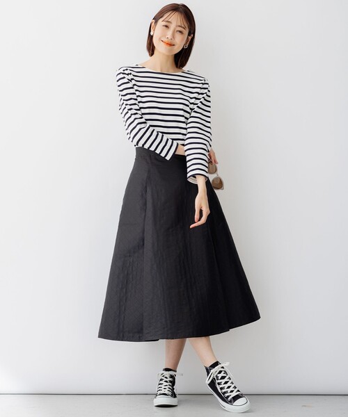 組曲（クミキョク）の「【洗える・七分袖】コットンバスク シャツ（Tシャツ/カットソー・レディース・ブラック系1・S2）」の11枚目の写真
