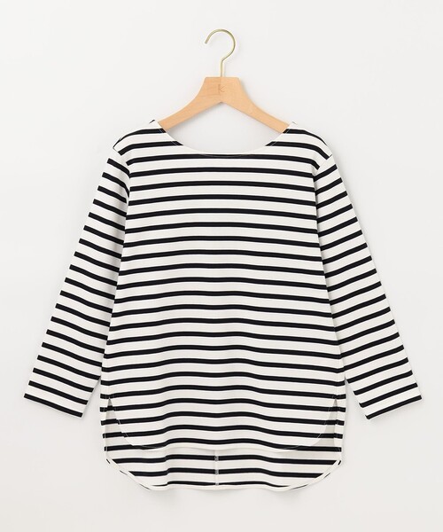 組曲（クミキョク）の「【洗える・七分袖】コットンバスク シャツ（Tシャツ/カットソー・レディース・ブラック系1・S2）」の4枚目の写真
