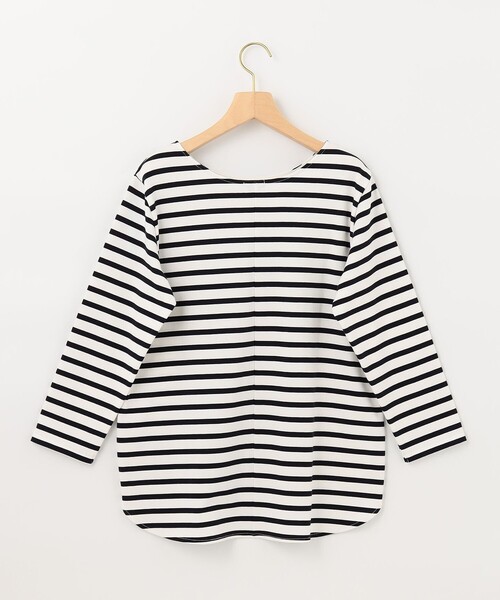 組曲（クミキョク）の「【洗える・七分袖】コットンバスク シャツ（Tシャツ/カットソー・レディース・ブラック系1・S2）」の8枚目の写真