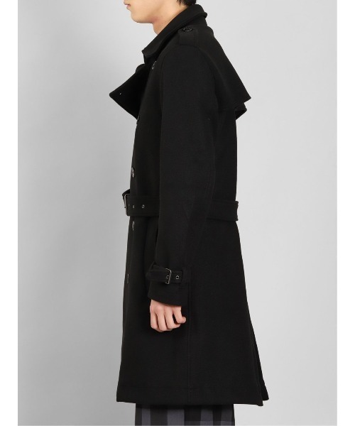 semantic design（セマンティックデザイン）の「セマンティックデザイン/semantic design ウールライク ダブルトレンチコート（トレンチコート・メンズ・ブラック/ベージュ・MEDIUM/LARGE/S/X-LARGE）」の5枚目の写真