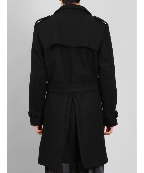 semantic design（セマンティックデザイン）の「セマンティックデザイン/semantic design ウールライク ダブルトレンチコート（トレンチコート・メンズ・ブラック/ベージュ・MEDIUM/LARGE/S/X-LARGE）」の6枚目の写真