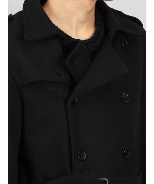 semantic design（セマンティックデザイン）の「セマンティックデザイン/semantic design ウールライク ダブルトレンチコート（トレンチコート・メンズ・ブラック/ベージュ・MEDIUM/LARGE/S/X-LARGE）」の7枚目の写真